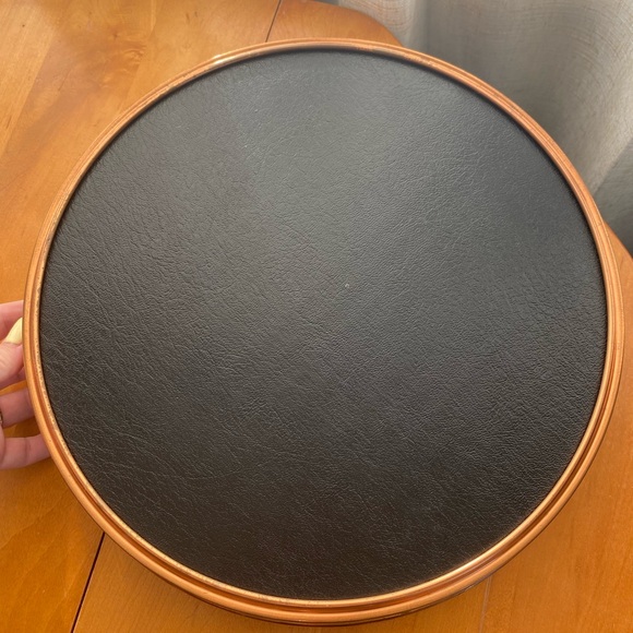 Gorgeous Vintage Style Copper & Faux Wood Design Table/Centerpiece Tray - Picture 3 of 10